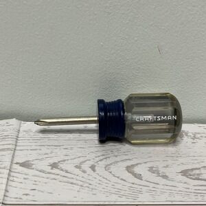 Craftsman Stubby Phillips Screwdriver P1 Made in USA 41855 Clear Blue Handle